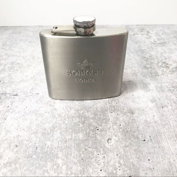 SOBIESKI VODKA Stainless Steel Flask - Picture 2 of 5